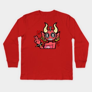 PIERCE DEMON Kids Long Sleeve T-Shirt